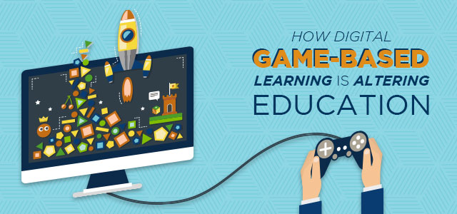How Digital Game Based Learning is Altering Education - header image with a video game controller hooked to a computer monitor 