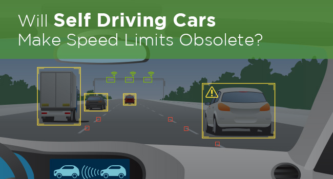 Illustration of driver's view with digital windshield display highlighting other vehicles. This image is meant to represent the sensor function of self driving cars.