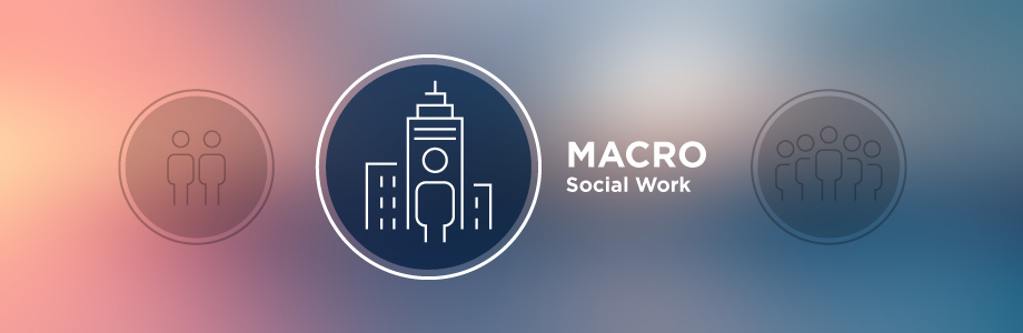 Visual sub-header image for macro social work representing a community.